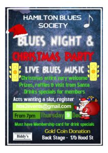 Blues Night & Christmas Party poster